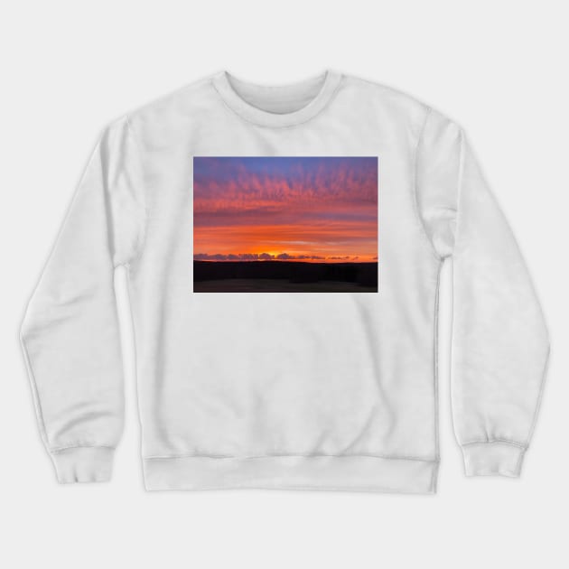 Mill Road Scenic Overlook September Sunset Crewneck Sweatshirt by JossSperdutoArt